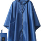 Adult Rain Poncho Waterproof Hooded Zipper Raincoat with Pockets