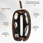 Leather Tech Pouch for Cables Chargers Phone