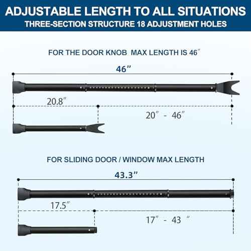 2 Pack Door Security Bar