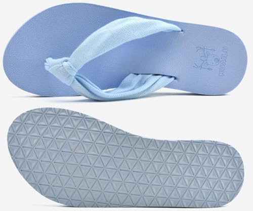 Flip Flops for Women Arch Support Summer Beach Sandals Blue Size 9