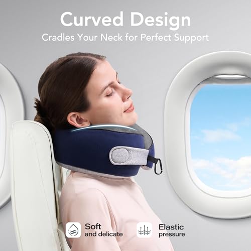 Travel Neck Pillow Airplane Neck Support Ergonomic Design for Traveling