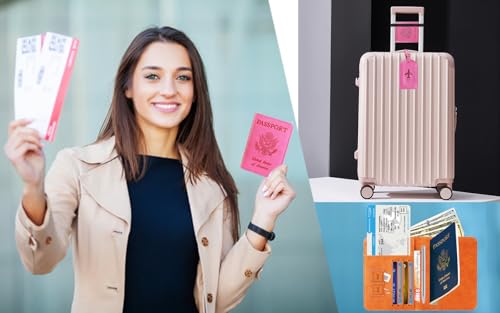 Passport Holder With Luggage Tag (4 Count)