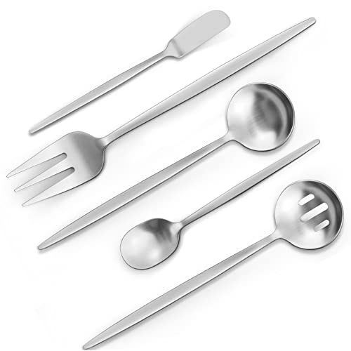 Matte Serving Silverware Set (4 Count)