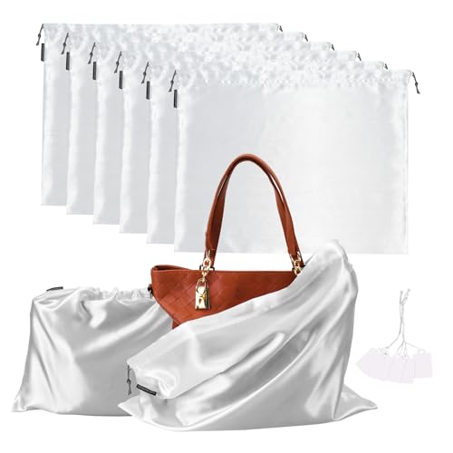 6 Pack Dust Bags for Handbags Silk Dust Cover Bag for Handbags Purses Shoes Boots (6 Count)