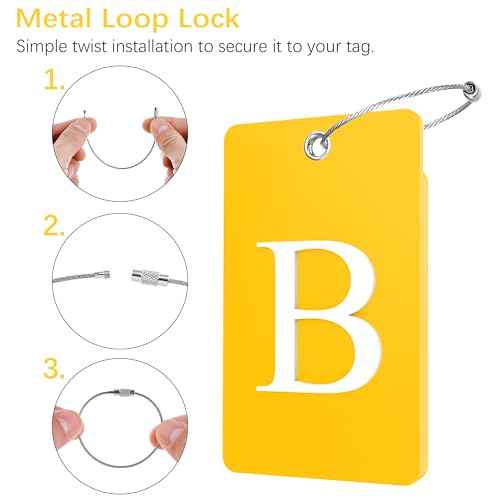 2 Pack Initial Luggage Tags for Suitcases Airplane Travel Essentials (2 Count)