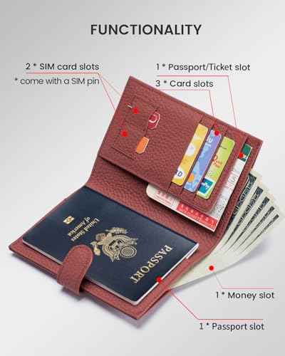 RFID Passport Holder Travel Wallet for Women