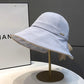Wide Brim Hats for Woman Foldable Hats Sun Hats for Women uv Protection Bowknot Bucket hat Adjustable hat with Ponytail Hole Gery Grey