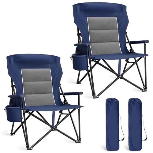Oversized Camping Chairs High Back Lawn Chair 2 Pack (2 Count)