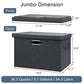 Large 17" 36 Quart Collapsible Stackable Storage Bins with Lids (5 Count)