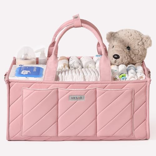 Pink Diaper Caddy Organizer