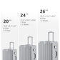 24 Inch Checked Zipperless Luggage with Cup Holder