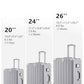 26 Inch Checked Zipperless Luggage with Cup Holder