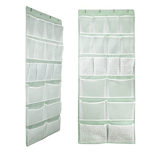 2 Pack 18 Pocekts Over the Door Shoes Organizer (2 Count)