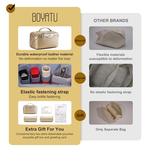 Travel Makeup Bag Cosmetic Bags for Women (3 Count)