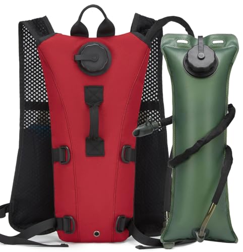 Running Hydration Vest Pack Tactical 3L Water Bladder Backpack Bag for Cycling Marathon Hiking Daypack Men & Women