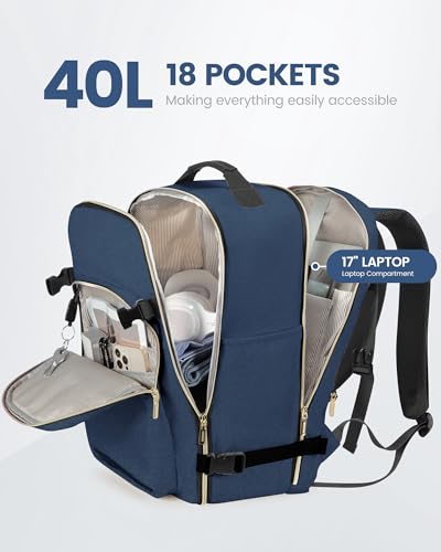 40L Travel Backpack Flight Approved Carry on Backpack