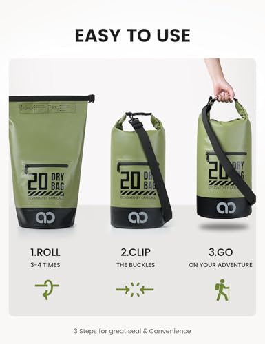 Dry Bag Waterproof Backpack with Phone Pouch 5L