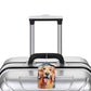 Dog Leather Luggage Tag with Stainless Steel Ring