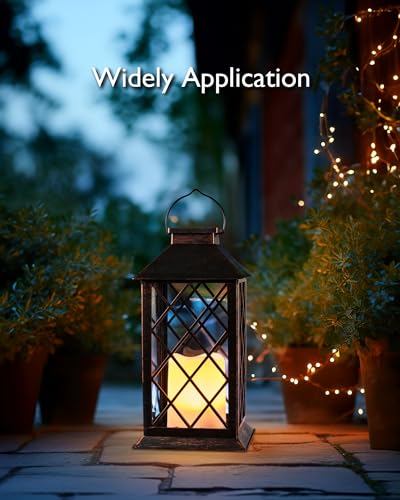 2 Pack 13'' Bronze Solar Lanterns