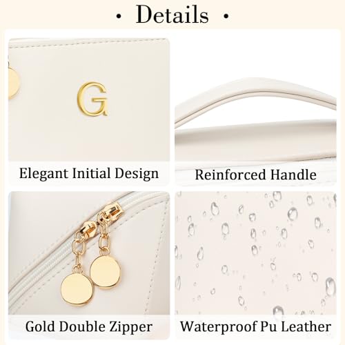 Initial Makeup Bag Personalized Gift for Women Teen Girls