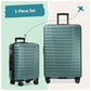 Boren Expandable Hardside Rugged Travel Luggage with 8 Spinner Wheels (2 Piece)