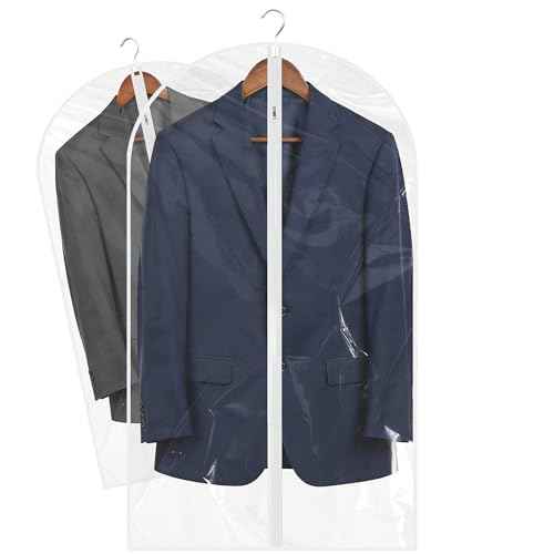 40” All Clear Garment Bags for Travel (2 Count)