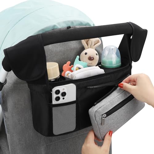 Universal Stroller Organizer with Insulated Cup Holder