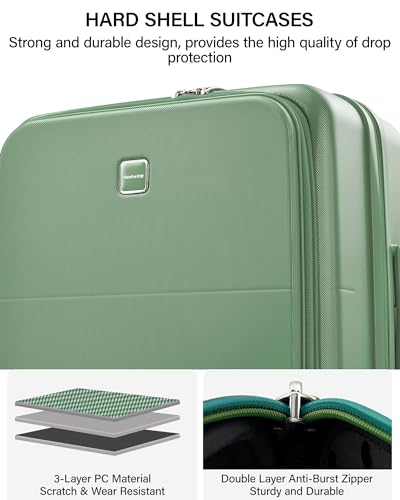 20 Inch Expandable Carry On Luggage 22x14x9 Airline Approved