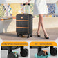 20 Inch Carry On Luggage with Front Pocket and Cup Holder