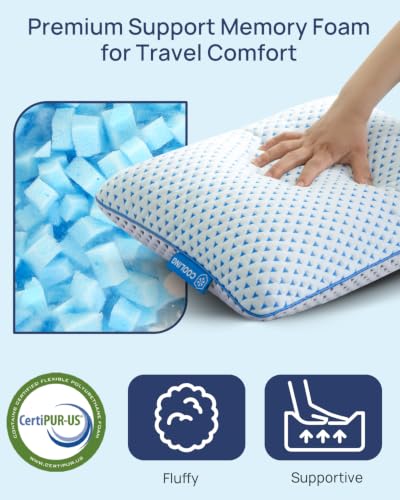 Adjustable Small Cooling Memory Foam Pillow for Travel