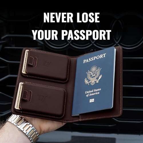 Passport Wallet with AirTag Holder