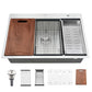 33x22 Drop In Kitchen Sink Workstation Sink Stainless Steel