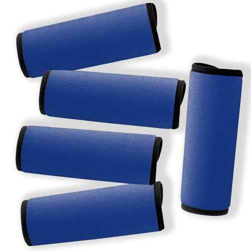 Neoprene Luggage Handle Wraps for Traveling Bright Color Luggage Identifiers (5 Count)