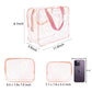 4Pcs Crystal Clear PVC Travel Toiletry Bag Kit for Women Men (4 Count)