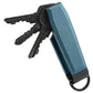 Compact Aluminum Blue Key Organizer Holder with Pocket Clip