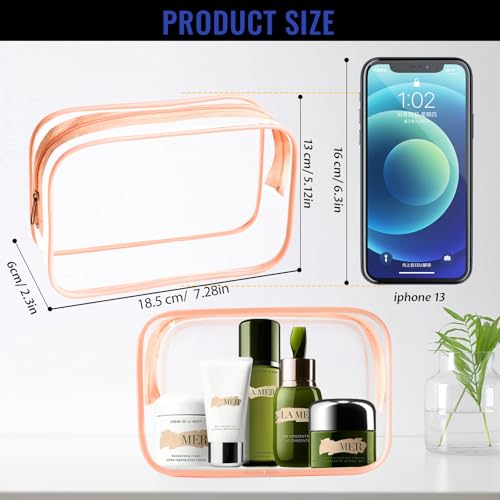 16 Pieces Clear Makeup Bags Bulk (16 Count)