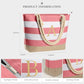 Initial Beach Bag Tote Bag for Women