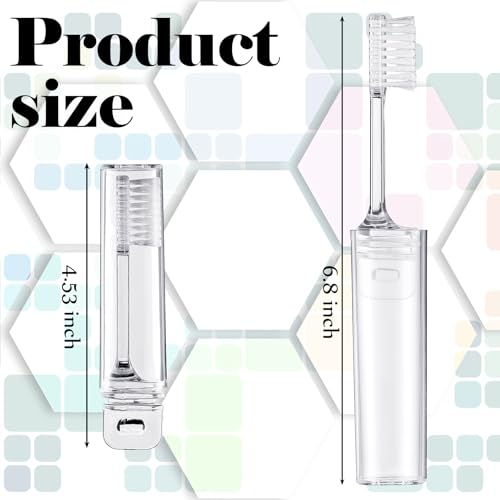 4 Pcs Travel Toothbrush Mini Foldable with Case (4 Count)