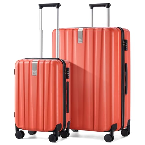 Luggage Sets 2 piece Carry On Luggage with Wheels PC Hard Shell Suitcases Lightweight Checked Travel Luggage Large Travel Suitcase Woman Men 20 (2 Count)