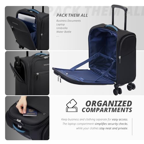 Underseat Carry On Luggage with Wheels