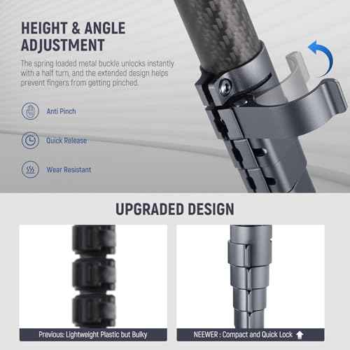 LITETRIP LT34 62" Travel Tripod Carbon Fiber with Removable 360° Panorama Head