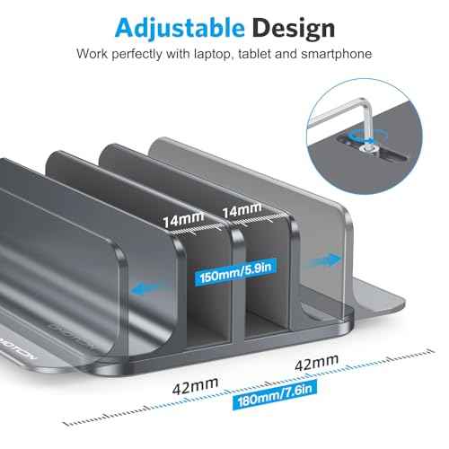 Dual Vertical Desk Laptop Stand Holder