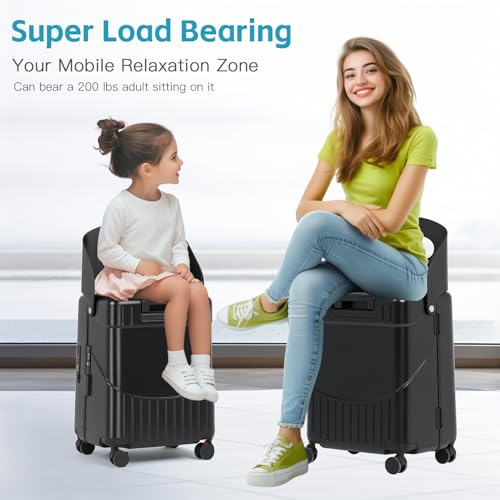 20" Carry On Luggage with Seat for Kids & Adults