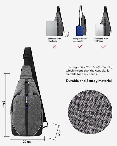 Medium Crossbody Sling Backpack Anti Theft Backpack for Traveling Chest Shoulder Bag