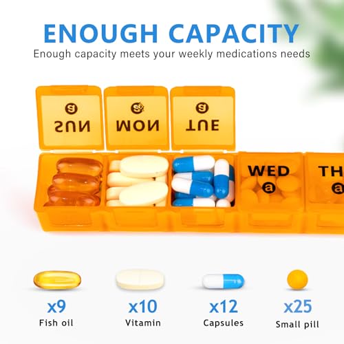 2 Pack Weekly Large Pill Organizer (14 Count)