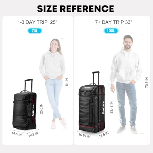 Rolling Duffle Bag with Wheels