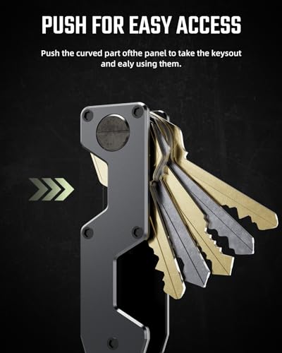 Key Organizer Compact Key Holder Metal Key Chain Minimalist key case key holder for keychain Secures 1