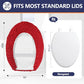 Microfiber Elongated Toilet Seat Cover 19.5"x 15" Machine Washable