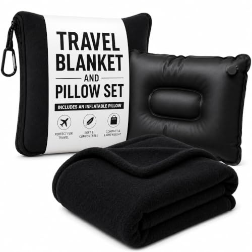 Travel Pillow and Blanket Set