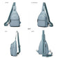 Sling Bag For Women Fanny Pack Crossbody Travel Shoulder Belt Bags Tote Backpack Purse Faux Leather Light Blue